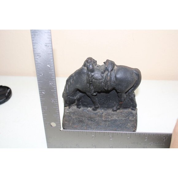 Cast Iron Grazing Horse Doorstop Book End Vintage 91999 - Picture 2 of 6